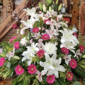 Centro grande de flores